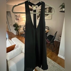 Black Studded Open Back Sleeveless Dress